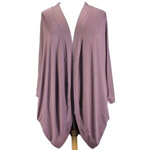 Sleep by Cacique Dreamy Cool Cocoon Robe Womens Sz 34/36 Purple Open Front Wrap